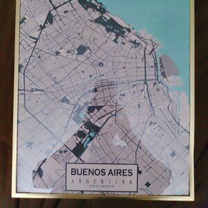 Vintage map of Buenos Aires Argentina